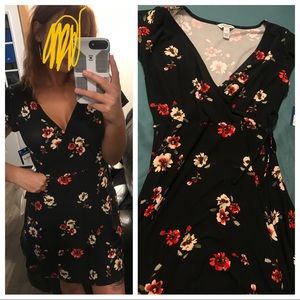 Black and red floral sundress